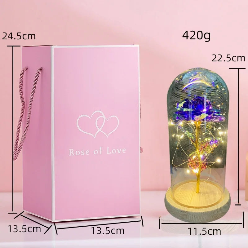 Eternal Rose LED Glass Dome Gift – Romantic Light Decor