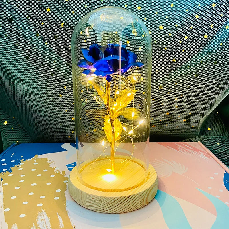 Eternal Rose LED Glass Dome Gift – Romantic Light Decor
